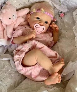 Zero Pam Lifelike Reborn Baby Dolls Girl 18 inch Realistic Reborn Dolls Soft Silicone Full Body Anatomically Correct Baby Doll with Real Hair Real Life Preemie Baby Dolls with Accessories 2