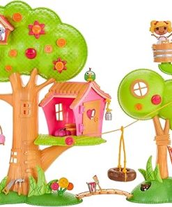 Lalaloopsy Mini Treehouse Playset with 2 Dolls, 2 Pets, and 18+ Accessories, Tire Swing, Zipline, Hammocks, Clubhouse, Artist Spot Splatter Splash™ & Pirate Patch Treasurechest™