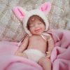 6″ Girl Micro Preemie Full Body Silicone Baby Doll Girl Nora, Mini Realistic Newborn Baby Dolls Silicone Full Body with Feeding Accessories&Gift Box