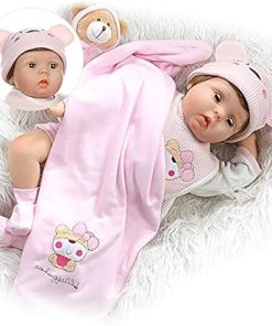 Realistic Reborn Baby Dolls Girl Blinking Eyes Weighted Body Vinyl Silicone 22 Inch Reborn Dolls