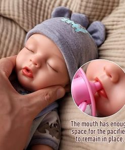 BABESIDE Lifelike Silicone Reborn Baby Dolls Boy Esta – 16 Inch Realistic Newborn Baby Silicone Full Body Anatomically Correct Baby Doll with Pacifier-Insertion Feature Gift for Kids 3+ 2