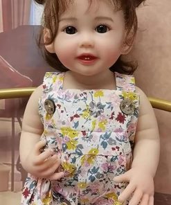 TERABITHIA 22 Inches Cute Lifelike Happy as Can be Reborn Baby Doll Crafted in Full Body Silicone Vinyl Anatomically Correct Realistic Smiling with Teeth Newborn Toddler Dolls Washable Girl WW01379-b 2