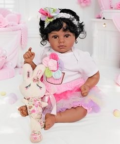 -20inch American Baby Dolls Cloth Body Soft Vinyl Reborn Toddler Girl Premie Baby Genesis Hand Painted Doll Cute Lifelike Babies Accessories for Kids