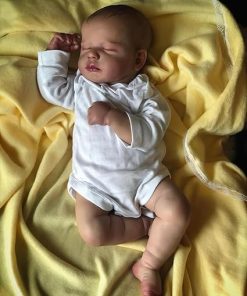 TERABITHIA 20 Inches Real Baby Size Lifelike Reborn Baby Doll with Painted Hair Sleeping Newborn Realistic Cuddly Body Dolls Feel Real, May God Bless You