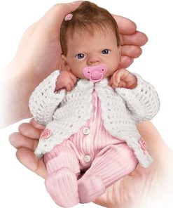 The Ashton-Drake Galleries Lifelike Tiny Miracles Emmy Reborn Baby Doll by Linda Webb, 10 Inches, RealTouch Vinyl Skin, Pink Sleeper