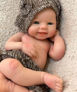 Full Body Silicone Baby Dolls -16 Inch Realistic Handmade Newborn Boy Dolls Anatomically Correct Real Baby Doll Weights
