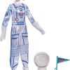 Barbie Space Discovery Astronaut Doll, Blonde, in Spacesuit with Helmet, Gloves, Flag & 3 Mini Packs of Astronaut Food (Non-Edible) for 3 to 7 Year Olds