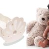 ROBOTIME Baby Doll Crib with 15“Baby Reborn Doll, Baby Doll Bed, Doll Rocking Cradle Baby Doll Accessories Furniture with Bedding for 18 inch Dolls (Seashell)