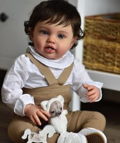 Anano Reborn Toddler Dolls That Look Real Baby Teeth 24 Inch Realistic Baby Dolls Real Life Like Looking Baby Dolls Silicone Baby Reborn Doll for Kids 3+ Present