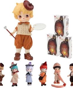 BJD Dolls Blind Box,Kawaii BJD Dolls Penny’s Treasure Box Series-Painter and Witch 1/12 Ball Jointed Doll Collectable Action Figure Posable Dress Up Doll for Girls Gift Toys