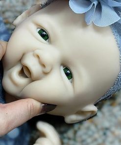 18 inch Unpainted Full Solid Silicone Reborn Doll Girl Real Life Weighted Baby Doll Handmade Toy Accessories for Kids 2