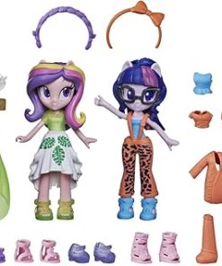 My Little Pony Equestria Girls Fashion Squad Twilight Sparkle and Princess Cadance Mini Doll Set Toy, 40 Fashion Accessories 2