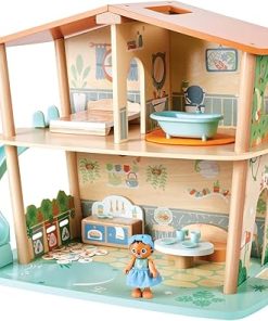 Hape Tigers Jungle House,Green Planet Explorers | Educational Toy Doll House with Furniture, for Children Ages 3+ Years