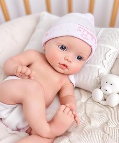 BABESIDE Lifelike Reborn Baby Dolls Silicone Full Body – Girl 12 Inch – Realistic Baby Dolls Newborn Full Body Silicone Real Life Baby Doll for 3+ Years Old Girls Gifts