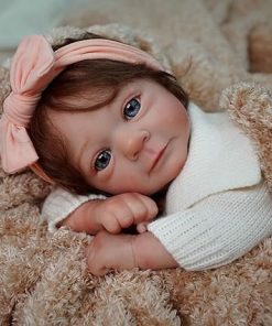 Mire & Mire Lifelike Reborn Baby Dolls – 17-Inch Realistic Newborn Baby Dolls Girls Weighted Soft Cloth Body with Doll Accessories（Pink-1） 2
