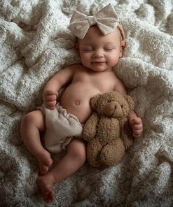 BABESIDE Full Body Silicone Reborn Baby Dolls – 12 Inch (Weight 3 lb) Weighted Full Silicone Realistic-Newborn Baby Doll Real Life Baby Dolls with Complete Accessories & Gift Box