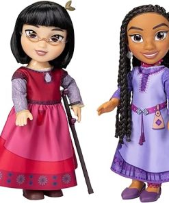 Disney’s Wish Asha & Dahlia Dolls Best Friends Pack, 14 Inches Tall, Each with Movie Authentic Outfits and Accessories
