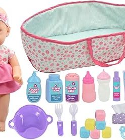 New Adventures Cuddle Kids 12″ Carry & Play Set (3739) Baby Doll Accessories, 27 Pieces 2