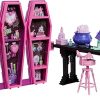 Monster High Room of Magic Potions Draculaura Box with Count Fabulous Bat, more than 12 pieces and surprise transformations, JBF15