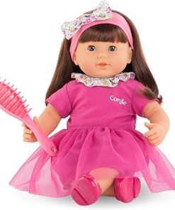 Corolle Mon Grand Poupon Alice Large 14’’ Doll with Brush for Real Hair Play