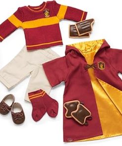 American Girl Harry Potter 18-inch Doll Gryffindor Quidditch Uniform Outfit with Robe Featuring House Crest, For Ages 6+