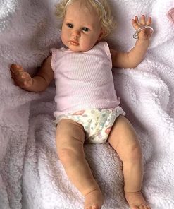 Anano Lifelike Reborn Baby Toddler Dolls Realistic Veins 24 Inch Baby Reborn Dolls Realistic Newborn Baby Dolls Real Life Baby Dolls Body Silicone Babies for Kids 3+ 2