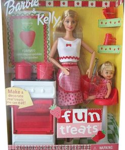 Mattel Barbie & Kelly Fun Treats – Barbie Doll & Kelly Doll with Oven & Kitchen Accessories