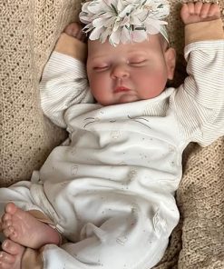 Pinky Reborn Baby Dolls 20 inches Realistic Newborn Soft Vinyl Baby Doll Toy Accessories Birthday Gift for Age 3+