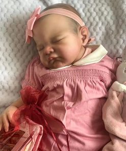 19Inch Sleeping Reborn Baby Dolls Girl Lovely Newborn Lifelike Baby Doll Handmade Realistic Reborn Dolls with Clothing Set Accessories 2