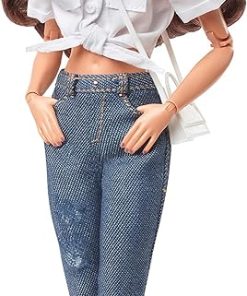 Barbie Signature @BarbieStyle Fashion Doll & Clothing Set, Brunette with 2 Tops, Skirt, Jeans, Jacket, 2 Pairs of Shoes & Accessories 2