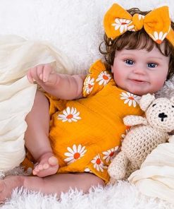 Aori Lifelike Reborn Baby Dolls Real Life Realistic Baby Dolls 20 ” Laughing Newborn Baby Girl with Doll Accessories for Girls 3+ 2