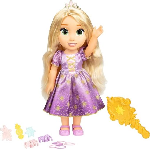 Disney Princess Rapunzel Doll, Magical Glowing Hair and Singing Doll with Accessories for Extra Play, Wear and Share The Accessories to Create Fun Hari Styles for You and Rapunzel! - Image 2