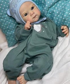 Zero Pam Reborn Baby Dolls Silicone Full Body Boy 18 Inch Realistic Baby Doll Anatomically Correct Lifelike Newborn Real Looking Toddler Doll with Full Accessories