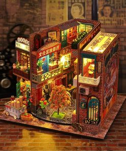 CuteQi Miniature House DIY Kit with Furniture, Light & Music – Handmade Crafts Gift for Adults & Lovers 2