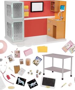 Our Generation by Battat- Healthy Paws Pet Clinic- Toy, Veterinarian Animal Clinic for 18″ Dolls- Ages 3 Years & Up