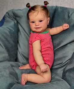 Zero Pam Smiling Reborn Baby Dolls Maddie 24 Inch 60cm Realistic Newborn Girl Baby Dolls That Look Real Life Like Reborn Toddler Handmade Babies Doll for Kids 2