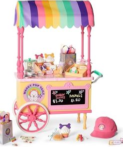 American Girl, Summer McKinny Girl of The Year 2025 Treat Cart for 18-inch Dolls with Mobile cart, Pretend Food, and Accessories, Ages 6+