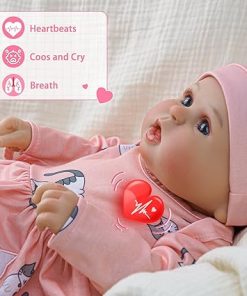 BABESIDE Reborn Baby Dolls with Heartbeat Coos and Breathing – Bailyn, 20 inches Realistic Newborn Soft Baby Dolls with Toy Accessories Gift Set for Kids Age 3+ 2