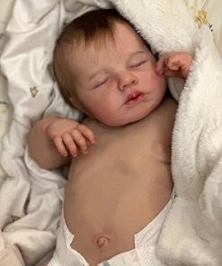 Realistic Reborn Baby Dolls Boy – 20 Inch Lifelike Baby Doll with Hair and Soft Cloth Body Realistic Newborn Dolls Birthday Gift for Kids Age 3+ 2