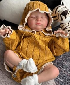 20 Inch Realistic Newborn Baby Dolls That Look Real Lifelike Reborn Baby Dolls Soft Body Sweet Sleeping Baby Girl Doll with Accessories