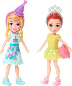 Polly Pocket Pretty Packet with Two 3-inch Dolls & 20+ Accessories: Themes Include Sun ‘n’ Fun Sport, Fab Bday Party & Chill ‘n’ Style; for Ages 4 and Up 2