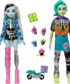 Monster High Coffee Break Frankie Stein & Deuce Gorgon Doll Set 2