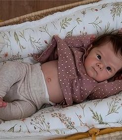 Anano Reborn Real Baby Dolls 18 Inch Realistic Silicone Baby Dolls That Look Real Life Size Newborn Baby Doll Soft Full Vinyl Body Like Real Girl Washable Doll