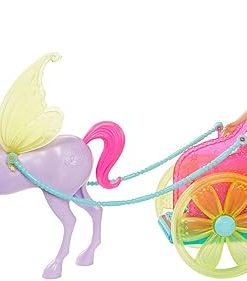 Barbie Dreamtopia Princess Doll, 11.5-in Blonde, with Fantasy Horse and Chariot 2