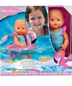 Time to Swim Soft Baby Doll with Cute Swimsuit and Float, 12″ Doll
