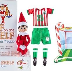 The Elf on the Shelf Christmas Tradition Box Set with Elf (Light Tone Girl), Story Book and North Pole Goal and Gear Claus Couture Accessory (Multi-Item Bundle)