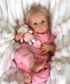 Anano Reborn Baby Girl Dolls Silicone Vinyl Full Body Bettie 18 inch Lifelike Water Proof Newborn Baby Doll with Blonde Hair for Kids Ages 3+ 2