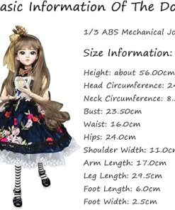 Proudoll 1/3 BJD Doll 60cm – 24″ Princess Maud SD Ball Jointed Dolls, Customized Doll Body with Clothes Outfit Set 2