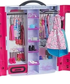 Barbie Fashionistas Ultimate Closet Portable Fashion Toy with Clothing, Accessories and Hangars, for 3 to 8 Year Olds