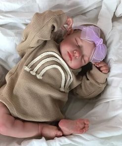 Pinky Reborn 20inch Reborn Baby Dolls Girl Sleeping Realistic Newborn Baby Dolls Silicone Vinyl Bebe with Clothes and Toy Accessories 2
